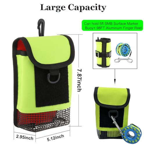 Fiozinx Finger Reel/SMB Buoy Storage Bag (Green)
