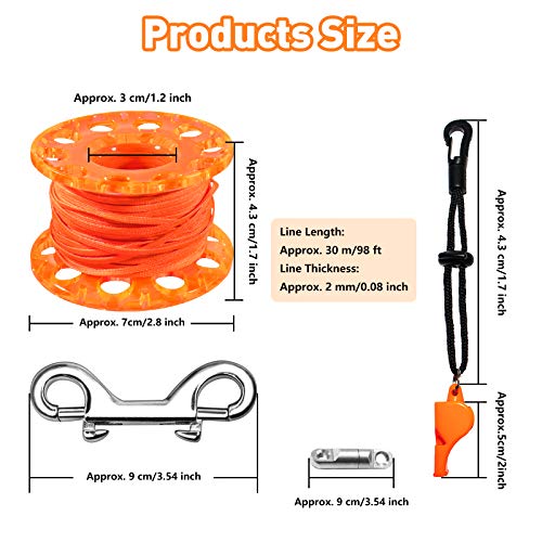 5ft Orange Scuba Diving Safety Buoy with Spool