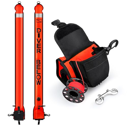 High Visibility Surface Marker Buoy with Dive Reel