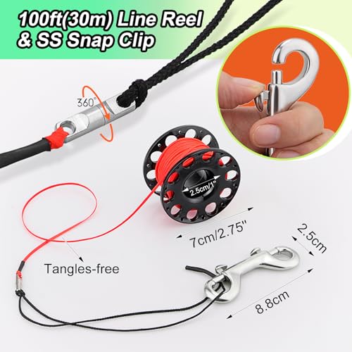 High Visibility Surface Marker Buoy with Dive Reel