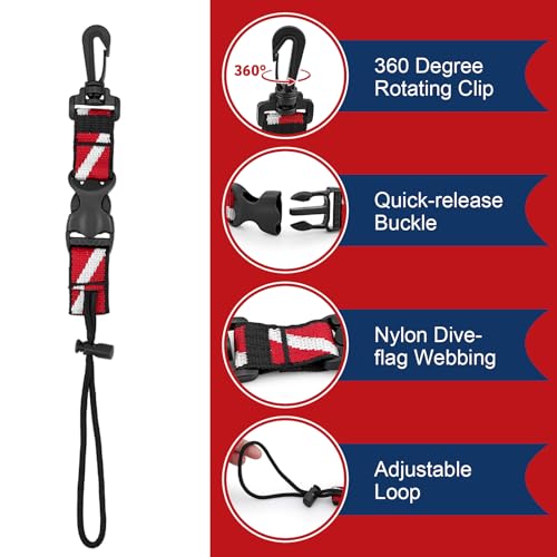 2Pack Scuba Lanyard Clip for Underwater Diving Cameras