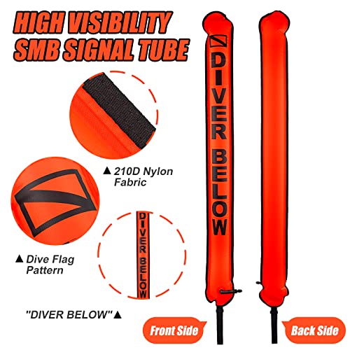 4ft Scuba Diving Signal Tube Surface Marker Buoy