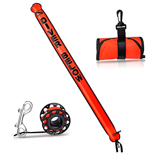 6ft Hi-Viz Marker Buoy Set with Reel Clip