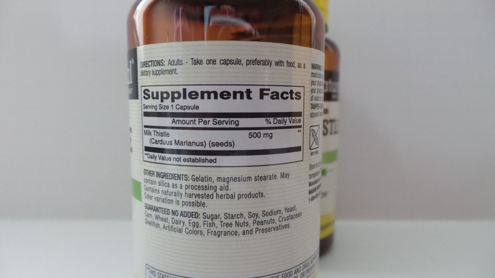 500mg Milk Thistle Capsules - Liver Function Support