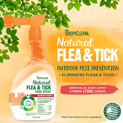 TropiClean Natural Tick Yard Spray | 32oz | USA
