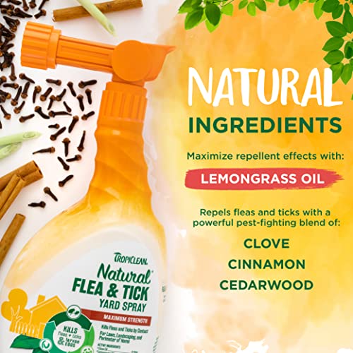 TropiClean Natural Tick Yard Spray | 32oz | USA