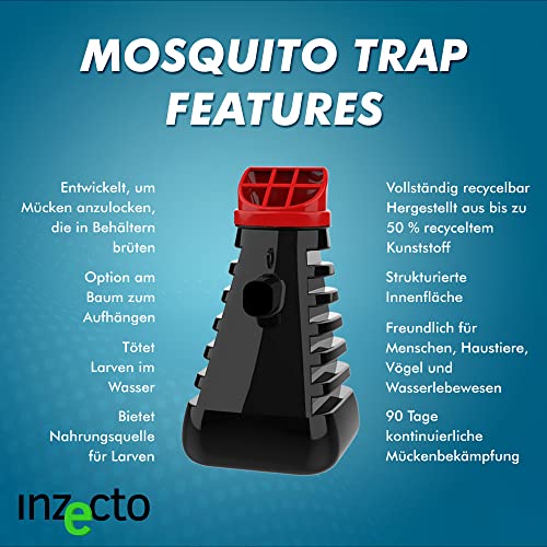 INZECTO Mosquito Control Trap - Kills Mosquitoes & Larvae