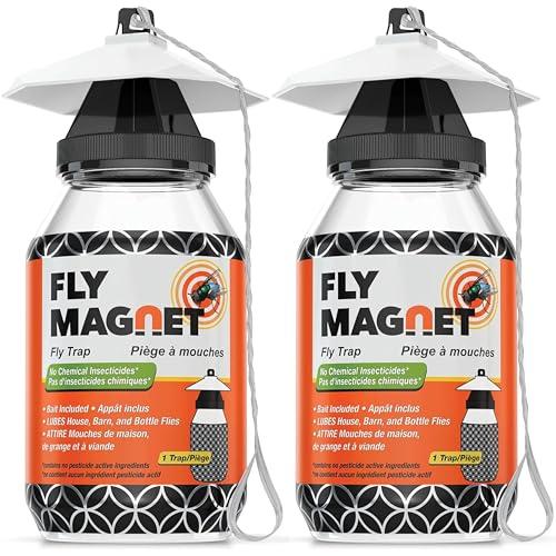 Outdoor Fly Trap 2-Pack with Dissolvable Non-Toxic Bait