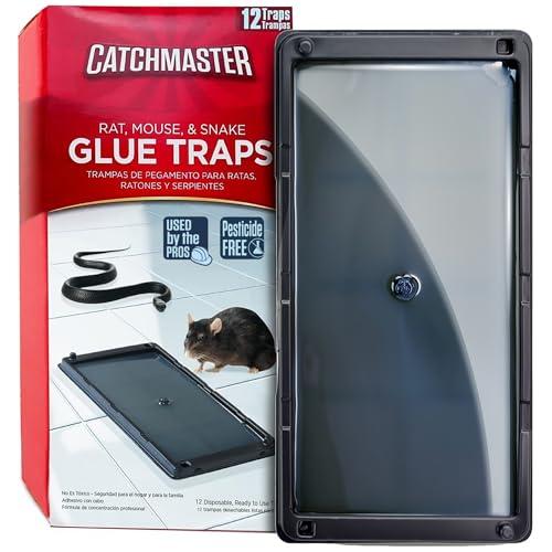 Catchmaster 12PK Indoor Pest Control Glue Traps Mouse/Rat