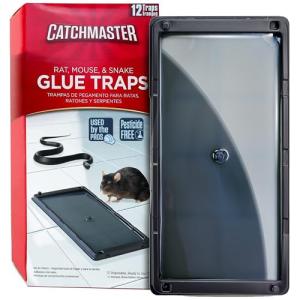 Catchmaster 12PK Indoor Pest Control Glue Traps Mouse/Rat