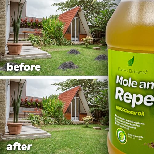 128 oz Natural Castor Oil Mole & Vole Repellent