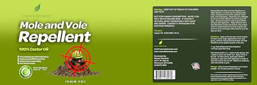 128 oz Natural Castor Oil Mole & Vole Repellent