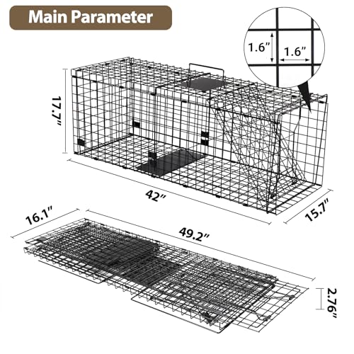 Large Live Catch Animal Trap for Dogs and Foxes