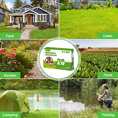 Natural Snake Repellent, 20 Pack for Home & Yard