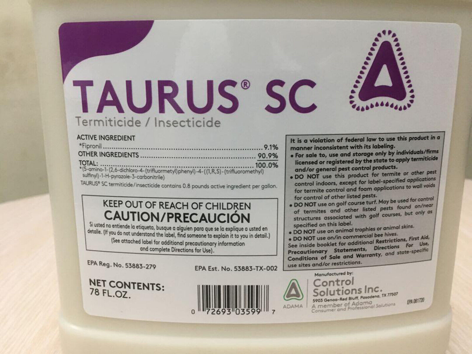 Termiticide 78oz Generic Termidor Ant Spray Pest Control