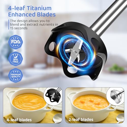 HOVOBO Powerful Handheld Blender Set - 12 Speed