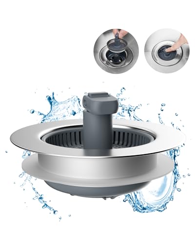 Chrome Stainless Steel Kitchen Sink Drain Strainer Combo