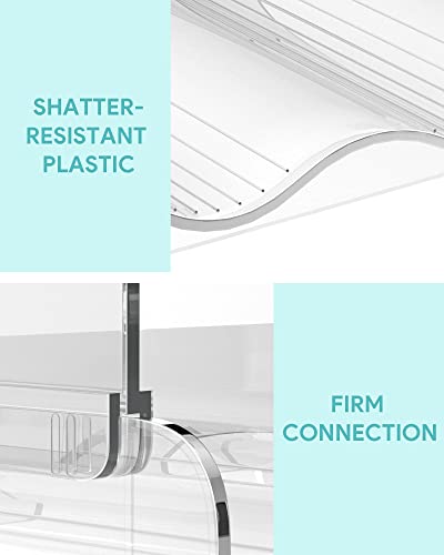 Clear Plastic Water Bottle Organizer Set - Stackable Cup Holder for Cabinet, Countertop, Pantry, Fridge