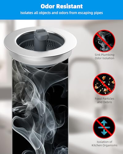 Chrome Stainless Steel Kitchen Sink Drain Strainer Combo