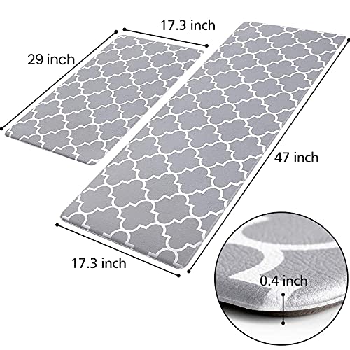 Cushioned Anti-Fatigue Kitchen Mats [2 PCS] - Waterproof