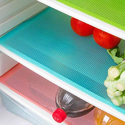 9 Pack Refrigerator Mats in Red, Green, Blue