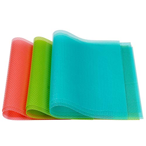 9 Pack Refrigerator Mats in Red, Green, Blue