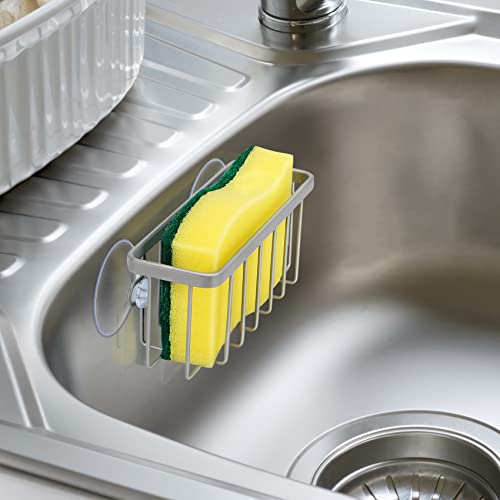 Kitchen Sink Caddy Sponge Holder, Mat Silver