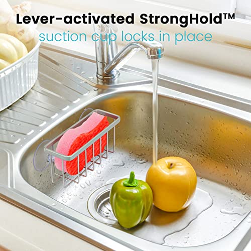 Kitchen Sink Caddy Sponge Holder, Mat Silver