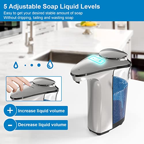 Automatic Soap Dispenser with Infrared Sensor, Adjustable Levels