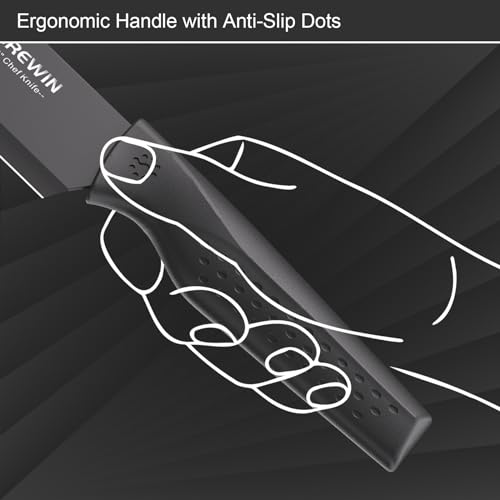 Brewin Kitchen Knife Set with Universal Knife Block