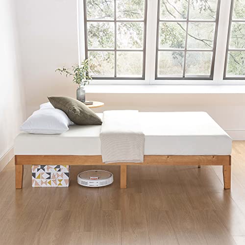 Natural Pine 12" Solid Wood Platform Bed, Full Size