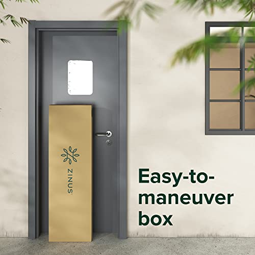 Queen Bamboo and Metal Platform Bed Frame with Headboard