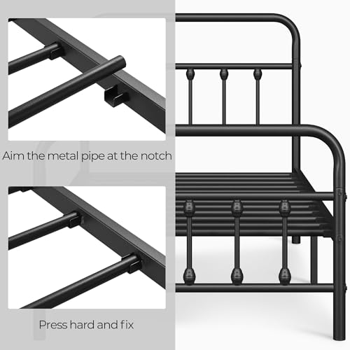 Yaheetech Metal Platform Bed Frame with Victorian Style