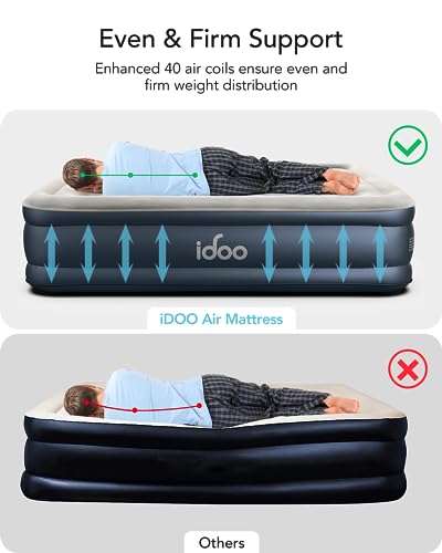 iDOO Queen Air Mattress: Upgraded 18" Raised Comfort