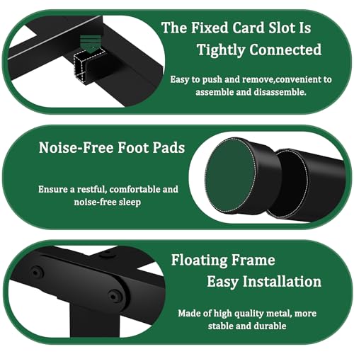 14" Twin Bed Frames with Headboard/Footboard, Storage, Support, Noise-Free