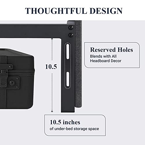 Allewie Queen Platform Bed Frame with 3 Storage Drawers
