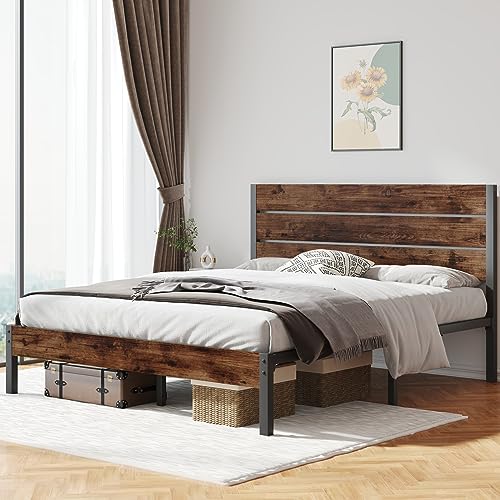Fluest Queen Bed Frame with Storage & All-Metal Support