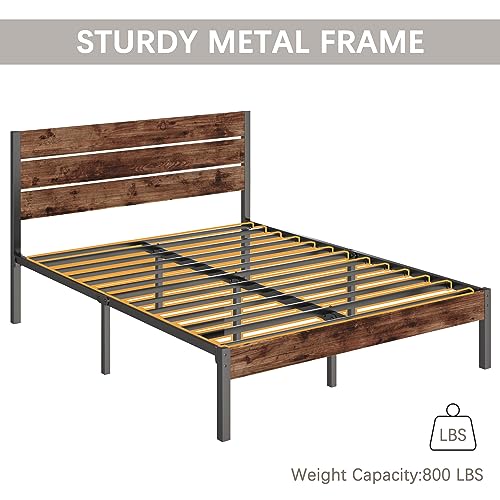 Fluest Queen Bed Frame with Storage & All-Metal Support