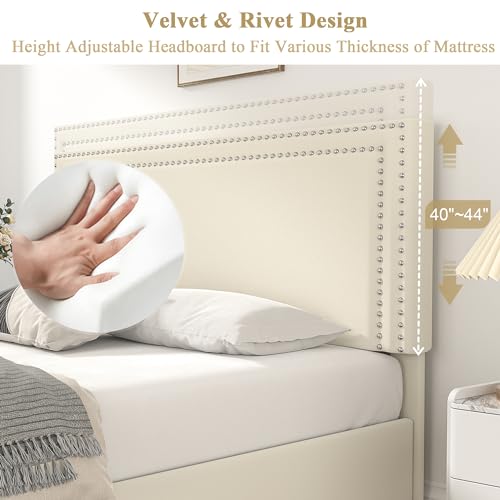 Veccelo Queen Platform Bed Frame with Storage Drawers