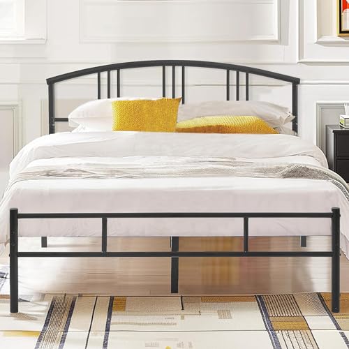 VECELO Queen Metal Bed Frame with Headboard/Footboard