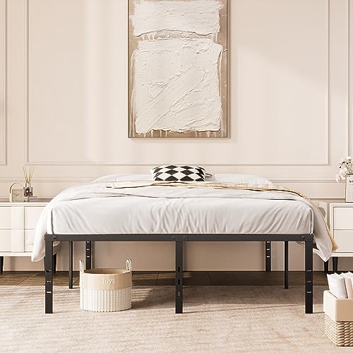 18" Heavy Duty Steel Queen Bed Frame, No Box Spring