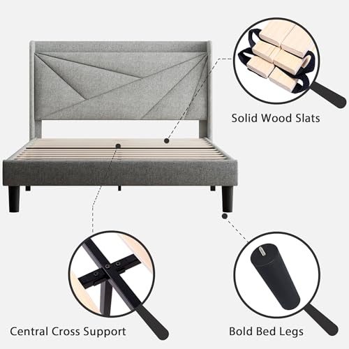 Feonase Queen Bed Frame with USB Ports & Storage