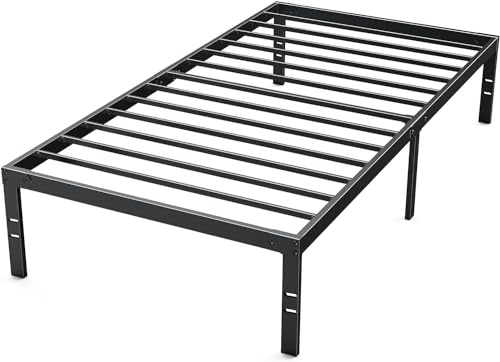 Twin Size Metal Platform Bed Frame with Storage