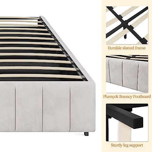 Yaheetech Queen Bed Frame with 4 Storage Drawers