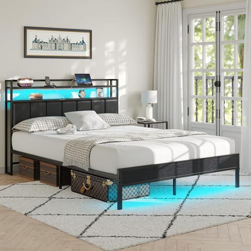 CollaredEagle Full Size Bed Frame & Charging Station