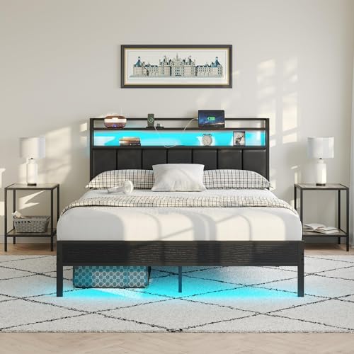 CollaredEagle Full Size Bed Frame & Charging Station