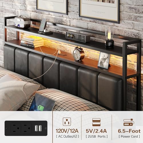 CollaredEagle Full Size Bed Frame & Charging Station