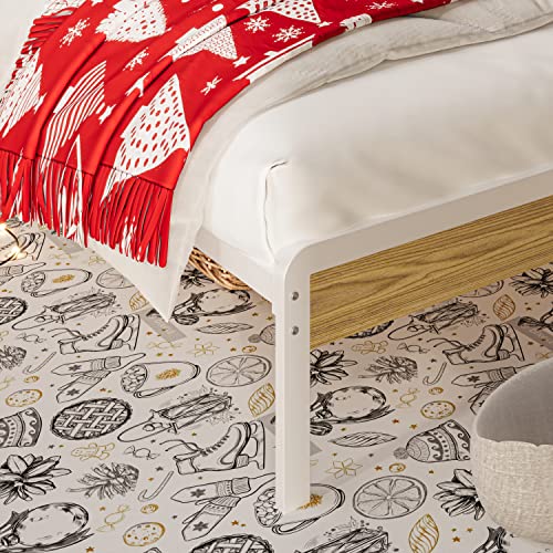 LIKIMIO Full Bed Frame with 2-Tier Storage Headboard