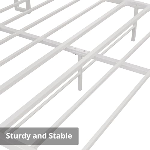 LIKIMIO Full Bed Frame with 2-Tier Storage Headboard