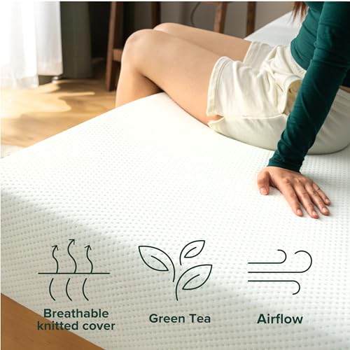 ZINUS 6 Inch Green Tea Memory Foam Mattress, Twin